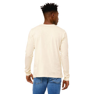 Airlume-Camiseta clásica de manga larga para hombre y mujer, Camiseta de algodón peinado y anillo de 32, 100% oz, Natural, con cuello redondo, 4,2 - Product Image 3