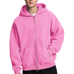 Sweat à capuche homme vintage délavé à l'acide, coupe oversize, streetwear, 100% coton, molleton bouclette épais, hiver, logo personnalisé, écologique, grammage lourd - Product Image 1