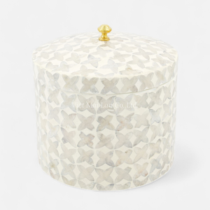 Boîte décorative élégante en nacre faite à la main, incrustation de coquillages, rangement pour la décoration de la maison - Product Image 1