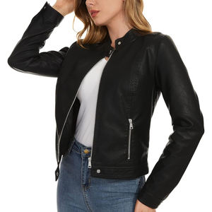 Fashion Popular Autumn Coats Pu <b>Women</b> <b>Leather</b> <b>Jackets</b> for Ladies New Latest Custom Designs <b>Women</b> genuine <b>Leather</b> <b>Jacket</b> - Product Image 5