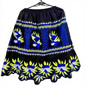 Jupe bohème décontractée pour femme, en coton écologique, imprimé micronésien, ajustable, longueur cheville - Product Image 1