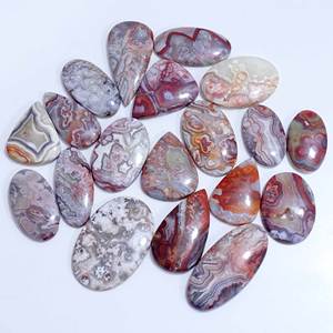 Venta al por mayor Natural Crazy encaje ágata piedras preciosas sueltas cabujón cuarzo fabricación de joyas suministro a granel - Product Image 1