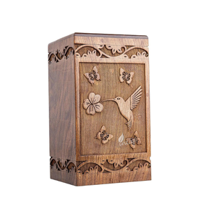Urna de madera de cremación para cenizas humanas Urna de palisandro para adultos para cenizas Urna de cremación funeraria para pájaros colibríes - Product Image 2