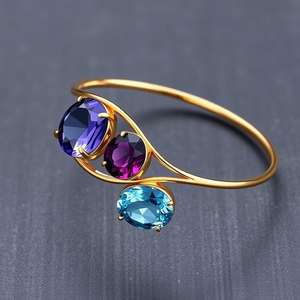 2024 Brazalete para mujer Pulsera de oro Chapado en 18K Joyería para mujer Plata de Ley 925 - Product Image 3