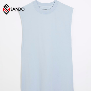 Logo personnalisé 100% coton côtelé débardeur élastique à séchage rapide pour hommes femmes surdimensionné basique grande taille haut de haute qualité personnalisé - Product Image 3