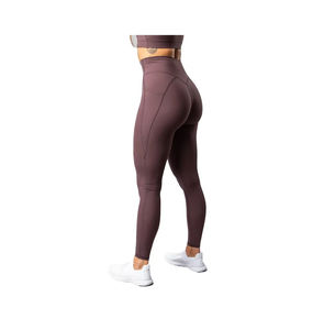 New Arrival Women's High Waist Breathable Yoga <b>Leggings</b> <b>with</b> <b>Pocket</b> Mid Waist Tummy Control <b>Leggings</b> for Women - Product Image 2