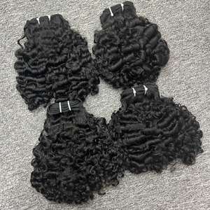 ผมหยิกพม่าผมคน100% จากชาวอินเดียผมดิบผู้บริจาค - Product Image 4