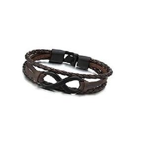 Nueva joyería de cuero Vintage, pulsera de cuero trenzado marrón Punk para hombres, pareja ancha, pulsera para hombres, brazaletes de moda, regalos - Product Image 4