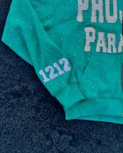 Sweat à capuche zippé en polaire d'hiver en gros, design personnalisé, broderie délavée, logo, coupe ample, 430 GSM, 100% coton, unisexe, strass - Product Image 6
