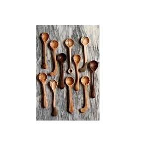Wooden Spoon Mini Size 100% Natural Acacia Spoon for Spices and Handmade <b>Tableware</b> Use Modern Wooden Spoon - Product Image 3