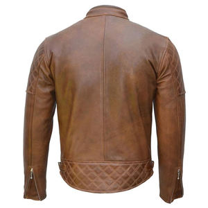 Blouson en cuir pour homme, coupe-vent, norme CE, commandes OEM personnalisées en gros 2026 - Product Image 2