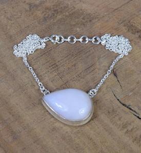 925 argent Sterling mode rose opale chaîne pendentif bijoux faits à la main octobre pierre de naissance pierre naturelle cadeau pour noël - Product Image 3