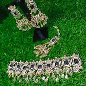 Dernier modèle de collier de mariée long Parure de bijoux pour mariage et fête Parure de bijoux de mariée en gros d'usine pour dames - Product Image 4