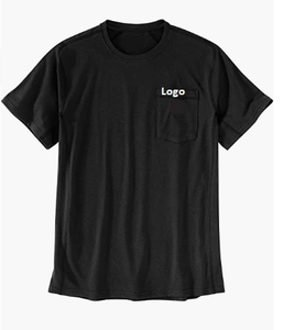 T-shirt décontracté à manches courtes pour homme, coupe moyenne, poche, 100% coton, importé, fermeture à tirer, lavage en Machine, séchage rapide - Product Image 6