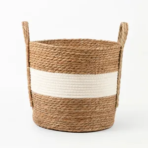 Hot Item Low Price Seagrass Woven Baskets Manufacturing Storage Containers Other Storage Baskets Waste Bins Wicker Laundry Bask