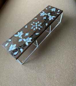 Crystal <b>Clear</b> Acrylic Chocolate Candy Box with Mother of Pearl Lid - Product Image 3