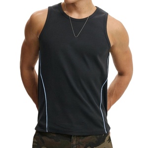 Customizable Ribbed <b>Cropped</b> Length Summer Fit Comfortable Solid Color Breathable Quick Dry 100% Polyester Tank <b>Top</b> Basketball - Product Image 1