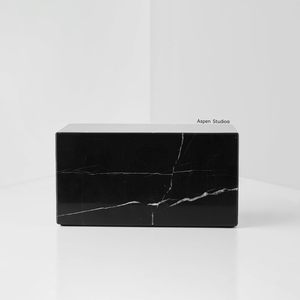 Urna de cremación de mármol Marquina negra genuina para cenizas humanas adultas, urna de mármol Maquina negra - Product Image 5