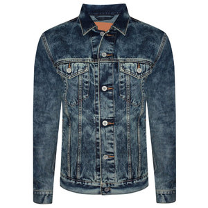 Patchwork de style de rue à la mode personnalisé veste en jean pour hommes veste en jean ample pour hommes veste d'hiver en denim de gros - Product Image 4