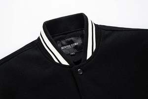 Chaqueta Universitaria Personalizada al por Mayor, Mangas de Cuero y Lana, Chaqueta Universitaria Clásica Cálida y Duradera para Equipos de Ropa Urbana y Uniformes Escolares - Product Image 3