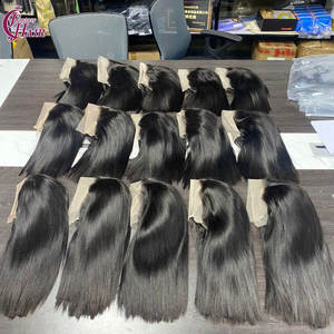 Cheveux humains indiens bruts, cuticules alignées, fermeture en dentelle HD 2x6, fermeture frontale en dentelle suisse transparente HD pour femmes noires - Product Image 4