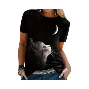 Ensemble T-shirt et short deux pièces pour femme à prix abordable, nouvelle collection, design personnalisé, sérigraphie, tissu dobby vintage, coupe oversize - Product Image 1