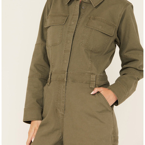 Overol DE TRABAJO PARA MUJER inspirado en la ropa de calle con bordado de impresión de logotipo personalizado Traje de protección duradero Suministro de fábrica OEM - Product Image 4