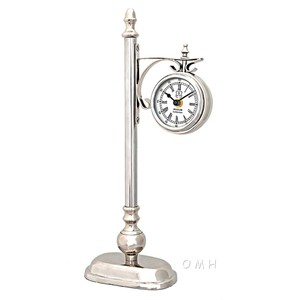 Horloge de poteau de lampadaire en laiton et aluminium, affichage décoratif unilatéral, design côtier, légère, modèle artisanal ancien et moderne pour table - Product Image 3
