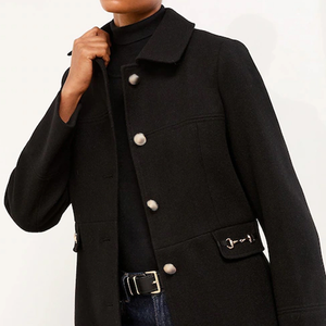 Abrigo Largo de Lana para Mujer, Fabricación Profesional, Nuevo, Cuello Solapa, Doble Botonadura, Cálido, para Invierno, con Bolsillos - Product Image 4