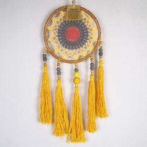 Mini Atrapasueños Bohemio para Decoración del Hogar, Adorno Colgante de Pared de Algodón con Borla para Decoración de Habitaciones de Boda - Product Image 4