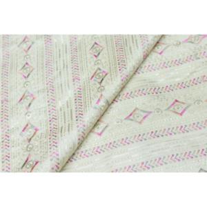 Tissu géométrique TRILOKI multicolore jacquard brodé en soie brute poly 44x38 pour la confection de sacs, le bricolage et la création de mode - Product Image 4