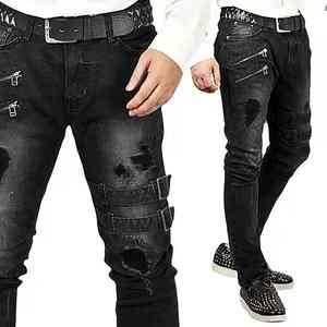 Venta al por mayor de alta calidad de encargo de la ropa de calle Casual Jeans Hombres Jeans Pantalones de moda Straight Denim Jeans Hombres - Product Image 6
