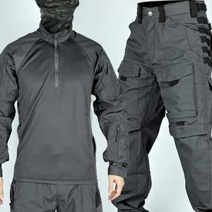 Conjunto de 2 piezas de camuflaje de secado rápido uniforme táctico entrenamiento al aire libre lona impermeable y transpirable - Product Image 3