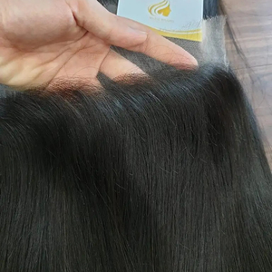 Extensions de cheveux vietnamiennes pré-épilées à fermeture frontale en dentelle suisse HD 100% cheveux bruts vietnamiens - Product Image 1