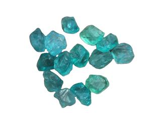 25 pièces d'apatite bleue naturelle en vrac, pierre brute non traitée à la main, fabrication de bijoux bleus en gros - Product Image 1