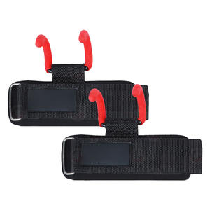 Logotipo personalizado de calidad superior y ganchos de barra de levantamiento de pesas antideslizantes de color Gancho de metal de seguridad de fitness de neopreno con alta calidad - Product Image 2