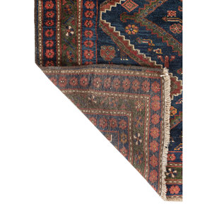 Tapis en laine noué à la main Kiaan Blue, grande surface, géométrique abstrait, rectangulaire, 3D, pour salon, Prayer-Paem-314 - Product Image 5