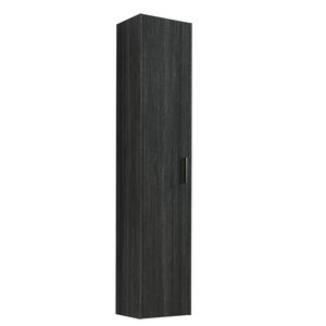 Alvin 162x34x35 cm olmo scuro mobile da bagno colonna reversibile con 1 porta e 3 ripiani in vetro confezione da 1 - Product Image 1