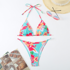 Bikini Halter de Diseñador 2025, Sexy, con Estampado de Mariposas, Traje de Baño Moderno para Playa, Bikini Personalizado - Product Image 3