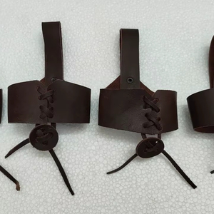 Soportes para Cuernos de Beber de Cuero de Búfalo Rectangulares Ecológicos Hechos a Medida para Reventa, Artesanía Ajustable - Product Image 1