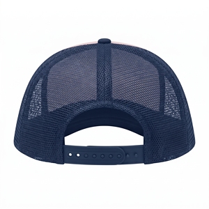Casquette de baseball trucker 6 panneaux rose marine en maille avec bouton, imprimée par transfert thermique, réglable, unisexe, décontractée, vente en gros, logo personnalisé, haute qualité - Product Image 3