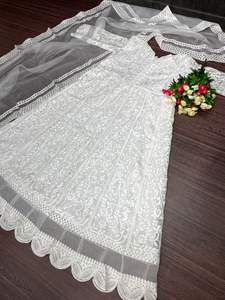 DESIGNER ÉTÉ SPÉCIAL ROBE ORGANZA DE TRAVAIL CHINE LOURDE AVEC DUPATTA - Product Image 2