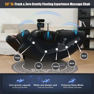 Sillón de Masaje de Gravedad Cero, Reclinable de Cuerpo Completo, Terapia de Calor, Puntos de Presión, Airbag, Modo Automático, Reposapiés Extensible - Product Image 4