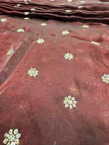 ผ้าไหมเนื้อนิ่มงานปักลายดอกไม้สีรุ้งเหมาะสำหรับนักออกแบบแฟชั่นเครื่องแต่งกายแนวพื้นเมืองและงานรื่นเริง - Product Image 2