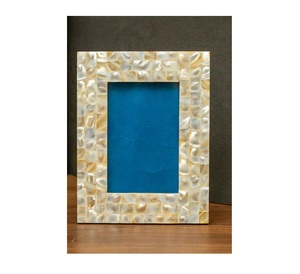 Handmade Square Mother of Pearl <b>Photo</b> <b>Frame</b> Elegant Office Desk Decor Premium Wedding Gift Decoration Indian Wholesale - Product Image 1