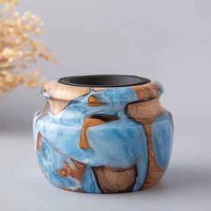 Quemador de incienso de sándalo hecho a mano con asas de metal, difusor de aromaterapia para decoración del hogar, uso durante todo el año. - Product Image 2