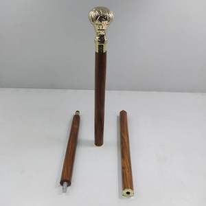 Handmade Handle Victorian Wood <b>Walking</b> <b>Stick</b> Cane <b>Metal</b> Shape Golden Finishing Classic Vintage Gift for Men Women Father/Mother - Product Image 6