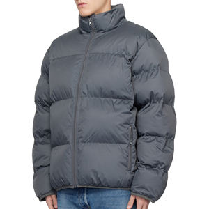 Custom Men's Luxury Down <b>Jacket</b> Winter Padded Goose Feather Warm Plus Size Zipper Closure Canvas Fabric Custom Logo Print - Product Image 3