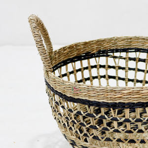 Artex Dong Thap Vietnam <b>Round</b> Handmade Woven Seagrass Multifunctional <b>Storage</b> <b>Baskets</b> Decorative - Product Image 5
