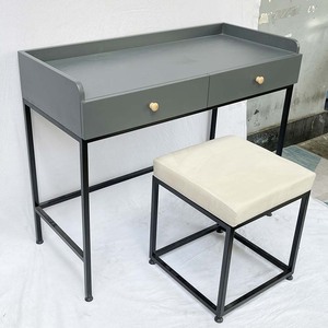 Modern European Design Dressing <b>Table</b> BTD68048 Solid Wood with 2 Iron Leg Drawers and <b>Mirror</b> for Home Living Room Furniture - Product Image 5